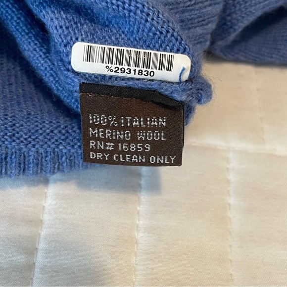 J. McLAUGHLIN Blue Italian Merino Wool Pullover Sweater Womens Sz S Crewneck EUC - Picture 15 of 16